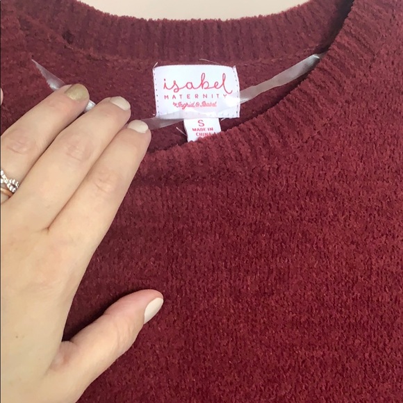 Maroon maternity sweater - super soft - Picture 4 of 4